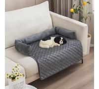 Pet Cooling Mat, Quilted Couch Cover Dog Bed with Water-Resistant Base, Anti-Slip Dog Couch Cover Protector for Sofa, Car Or Floor (Dark Gray,75 * 75cm)