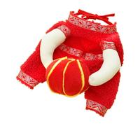 Pet Cosplay Costumes, Lunar New Year Pet Costume, Chinese New Year Lantern Pet Cloth, Chinese Style Winter Coat Pet Clothes, New Year Spring Festival Pet Dress Up, Easy to Use, Portable for Pets