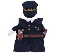 Pet Cosplay Outfit Drôle Chien Chat Costume Party Police Uniforme Halloween Noël Thème Fête