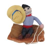 Pet Cowboy Costume | Funny Dog Knight Riding Outfit for Seasonal Celebrations/Christmas Parties | Adjustable Hook & Loop Design | Soft Polyester Apparel in 4 Sizes S M L XL (XL Riding Outfit)