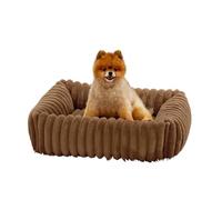 Pet Cushion, Lit de Luxe for Petit Chien, canapé-lit Chaud for Chat, nid Douillet for Animaux de Compagnie, Peluche Confortable for Chiot. ，Antislip Bottom(Brown,M-63X53X18CM)