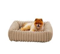 Pet Cushion, Lit de Luxe for Petit Chien, canapé-lit Chaud for Chat, nid Douillet for Animaux de Compagnie, Peluche Confortable for Chiot. ，Antislip Bottom(Beige,M-63X53X18CM)