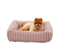 Pet Cushion, Lit de Luxe for Petit Chien, canapé-lit Chaud for Chat, nid Douillet for Animaux de Compagnie, Peluche Confortable for Chiot. ，Antislip Bottom(Pink,S-50X48X15CM)