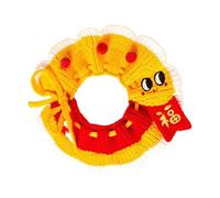 Pet Cute Collar, Knit Pet Collar, New Year Puppy Bib, Adjustable Cat Outfit Cute Cat Collar Dog Cloth Accessories for Puppy and Cats Birthday, 4,72 x 3,94 x 1,18 pouces