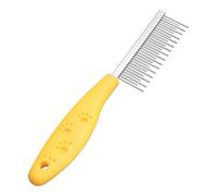 Pet Dematting Comb, Gentle Dog and Cat Hair Removal Brush for Grooming, Detangling Tool for Loose Undercoat, Mats, and Flea Control, Hairbrush for Long and Short-Haired Pets 17.7x2.4cm