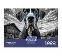 Pet Dog 1000 Pièces Carton Extra-épais Puzzle Labrador Retriever Stimulant Et Éducatif Jeu Familial Puzzles Cadeaux pour La Famille Et Les Amis 38x26cm/1000pcs