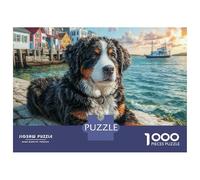Pet Dog 1000 Pièces Carton Premium Coffret De Puzzles Saint Bernard Extrêmement Difficile Jouet d'anniversaire Puzzles pour La Décoration Intérieure 70x50cm/1000pcs