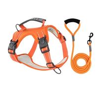 Pet Dog Breastband Traction String Set pour Chien de Petite Taille Chien de Taille Moyenne (Orange, L)