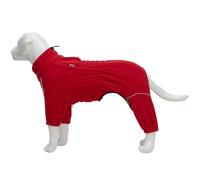 Pet Dog Coat, Warm Shaggy Fleece Four-Legged Clothing Set for Dogs, Thick Jacket for Small and Large Dogs, Pet Warmth Clothing Thickened for Fall and Winter(Red,XXL)