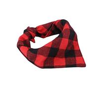 Pet Dog Puppy Scarf Collier B Bandage Neckerchief Ban Plaid Pattern Black Red Pet Scarf Collier Chien Cold Cold Cold (S) (L)