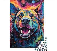 Pet Dog Puzzles 1000 Pieces Cadeau Unique Jeu Éducatif Défi Jouet À De Qualité Supérieure Peinture Art pour Adultes Enfants 1000pcs (75x50cm)