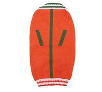 Pet Dog Sweater, Knitted Winter Coat Small, Warm Orange Puppy Apparel with Ribbed Cuffs, Comfortable Weather Dog Clothes for Indoor Outdoor Use