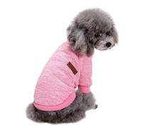 Pet Dog Vêtements en Tricot Pull pour Chien Chaud épaissir Doux Chiot Chiens pour Homme Winter Puppy Pull pour Chiens, Medium, Rose
