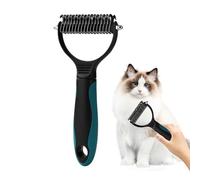 Pet Double-Sided Comb, Dog Brush for Shedding, 2 Sided Grooming Brush for Puppies, Kittens, Hamsters, Cats, Abs Rubber Stainless Steel, Pet Supplies, Blue Orange Green