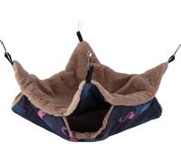 Pet Doubleayer hamac chaud facile à nettoyer et à installer Sac de couchage suspendu pour écureuil (S Flamingo)