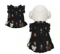 Pet Dress - Petit vêtement respirant extensible pour chiens et chats | Robe imprimée de spécimens de papillons pour chiens et chats, tissu extensible semblable au coton, fête et usage quotidien