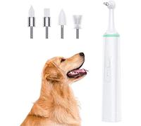 Pet Electric Toothbrush Dog Tartar Remover Tooth Polisher Pet Pet Clean Tooth Whitening Tool with 4 Brush Heads and Humanised Non Slip Design Handle (Color : Green)