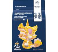 PET-EVER PureFeast Freeze Dried Dog Treats, 94% Animal Origin Freeze Dried Raw Food, High Protein Healthy Food Toppers & Meal Mixers for Dog (Duck Recipe - 14 Ounce)