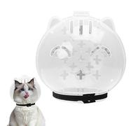 Pet Face Shield - Bonnet de chat transparent en polypropylène, casque de sécurité réglable | 13,8 x 13,6 x 6,5 cm Taille M Housse respirante avec fonction anti-morsure, masque de soins pour le bain