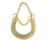 Pet Fancy Collier étrangleur pour chien - 61 cm pour grand chien sans cou (couleur or, 3 couches)