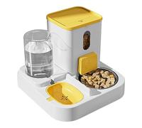 Pet Feeder and Water Dispenser Set, Stainless Steel Cat Food Bowl,28x28x22.5cm/11.02x11.02x8.86 inches Portable Auto Kitten Feeder, Ideal for Home, Apartment & School