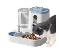 Pet Feeder, Automatic Feeder, Dry Food Water Dispenser, Waterer Station, Double Bowl Feeding System for Home, Indoor, Kitten, Puppy, Small, Medium Breed, Apartment, Travel, Kennel