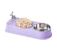 Pet Feeding Bowl, Double Pet Dishes, Non Slip Feeder, Stainless Steel Bowls with Easy to Clean and Maintain for Cats, Dogs, and Small Pets, 12,8 x 5,31 x 2,36 Inches