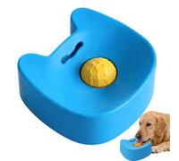 Pet Feeding Bowl Kit, Interactive Lick Plate System, 5.5*5.1 Inchesspin Ball with Slower Eating Feature, Flexible Silicone Material, Modern Enrichment Design Style, Camping Yard for Dog Use
