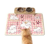 Pet Feeding Mat, Dog Food Mats for Floors Waterproof, 11.8x15.8 inch Non-Slip Absorbent Pad Quick Drying Placemat for Prevent Water Spills Cat Indoor Room