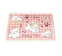 Pet Feeding Mat, Waterproof Dog Food Floor Mat, 11.8x15.8in Non Slip Absorbent Placemat, Portable Quick Drying Pad, Spill Prevention for Cats, Dogs, Indoor Room Use