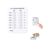 Pet Feeding Reminder, Cat And Dog Feeding Reminder Board, Indication Chart with Magnetic Reminder Sticker, Feed Your Puppy Dogs Cat For Prevent Overfeeding & Obesity (A)