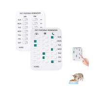 Pet Feeding Reminder, Cat And Dog Feeding Reminder Board, Indication Chart with Magnetic Reminder Sticker, Feed Your Puppy Dogs Cat For Prevent Overfeeding & Obesity (A+B)