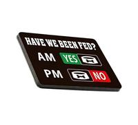 Pet Feeding Tracker - 9x11.9x1cm Wooden Dog Feeding Reminder, Fed Pet Feed Tracker With AM/PM, Agnetic Self-adhesive Fe/eding Schedule Chart, Prevent Overfeeding Chart For Fridge Dog Cat Over