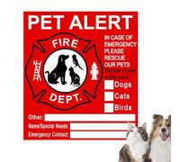 Pet Fire Rescue Autocollant - Petts Inside Fire Rescue Stickers, Pet Inside Stickers, Alert | Autocollants d'alerte pour animaux de compagnie, autocollants de fenêtre statique Signes de s