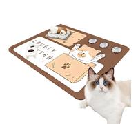 Pet Floor Mat Waterproof, Anti Slip Absorbent Protector Pad, 19.69x31.5 inches Puppy Training Putty Sheet & Food Water Bowl Tray, Leakproof Sturdy Spill Guard for Home, Travel, Indoors, and Outdoors