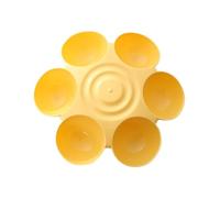 Pet Food Dish - Flower Style Bowl, Anti Slip Feeding Tray, Six Section