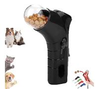 Pet Food Dispenser Launchers, Dog Food Catapult, Cat Treat Shooter Gun, Snack Slinger Cat Treat Launchers, Handheld Interactive Toys Pet Foods Catapult, for Dog Exercise Training (Black)