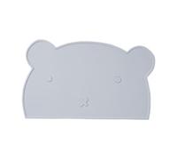 Pet Food Mat - Silicone Dog Bowl Mat Bear Shape | Non Slip Washable Feeding Placemat - 33x20cm Waterproof Pet Feeding Station Tray for Dog Cat Puppy Indoor Outdoor Use