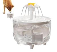 Pet Fountain Water Bowl - 33,8 oz Animal métallique Chaton Conception de Fleurs, Facile Propre, de qualité Alimentaire, Bec Animal de Compagnie sans Fil Ultra Calme avec Filtre pour Chats, Chien