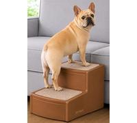 Pet Gear Easy Step II Escalier à 2 marches pour Chats/Chiens jusqu'à 34 kg, Portable, Amovible, Lavable, Aucun Outil nécessaire, blé
