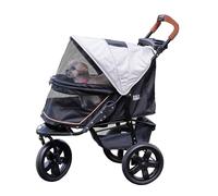 Pet Gear No-Zip AT3 Poussette pour chats/chiens, entrée sans fermeture éclair, pliage facile d'une main, pneus de jogging, doublure amovible, porte-gobelet + panier de rangement, 1 modèle, 2 couleurs