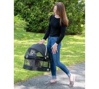 Pet Gear No-Zip View 360 Siège de sécurité pour Animaux de Compagnie et siège Auto pour Petits Chiens et Chats Entrée avec Bouton Poussoir, Vue 360 x 50,8 cm, Onyx