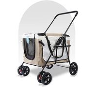 Pet Gear Poussette pour animaux de compagnie pour chats/chiens, entrée sans fermeture éclair, pliage facile avec doublure amovible, panier de rangement (blanc)