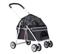 Pet Gear Poussette pour chien sans fermeture éclair avec auvent réglable, pour chats/chiens jusqu'à 20 kg - Poussette pour animaux domestiques