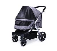 Pet Gear Poussette pour chiens de grande taille - Poussette respirante pour deux chats - Sac de transport avec cadre en alliage d'aluminium, supporte jusqu'à 30 kg