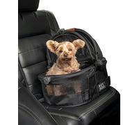 Pet Gear Sac de Transport et siège Auto pour Petits Chiens et Chats avec Ouverture à Bouton Poussoir, Vue à 360°, Ultra léger, sans Fermeture éclair, 38 cm, Noir de Jais