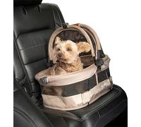 Pet Gear No-Zip View 360 Ultra Lite Siège de sécurité et siège auto pour petits chiens et chats avec entrée par bouton poussoir, 38,1 cm, sable, vue à 360° ultra léger 38,1 cm, sable