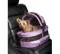 Pet Gear Sac de Transport et siège Auto pour Petits Chiens et Chats avec Ouverture à Bouton Poussoir, Vue à 360°, Ultra léger, sans Fermeture éclair, 38 cm, Violet (Larkspur)
