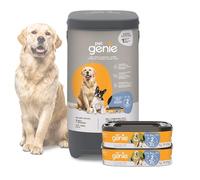 Pet Genie Poubelle à déjection Canines sans odeurs pour Chien, Chiot et Animaux familiers - 2 recharges - 4 Mois pour Un Chien