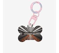 Pet Go Étiquettes d'identification personnalisées en forme d'os en acrylique pour chien et chat Motif écloserie du ciel étoilé Rose clair Taille S
